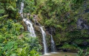 Three Bears Waterfall in Hana
