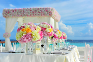 Destination wedding set up