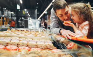 Girl eating a donut 