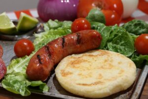 Corn Cake and Sausage