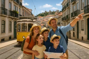 Ai generated photo of a family in portugal