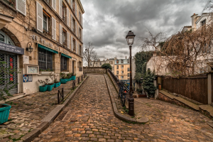 Cobblestone streets Paris