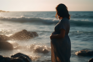 Pregnant Woman at beach