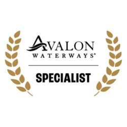 Avalon Waterways Specialist award emblem with laurel branches