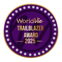 The WorldVia Trailblazer Award 2025 emblem